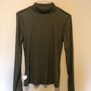 (S) Olive Green Turtle Neck